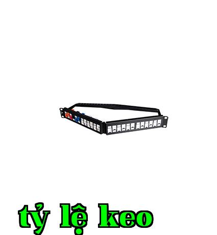Giá phân phối không chống nhiễu dạng góc 24 cổng rỗng