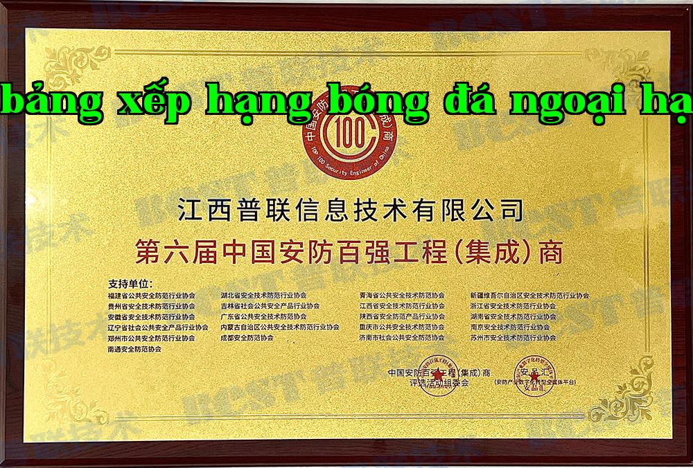 Nhà thầu (hệ thống tích hợp) hàng đầu Trung Quốc lần thứ sáu trong ngành an ninh Nhà thầu (hệ thống tích hợp) hàng đầu Trung Quốc lần thứ sáu trong ngành an ninh